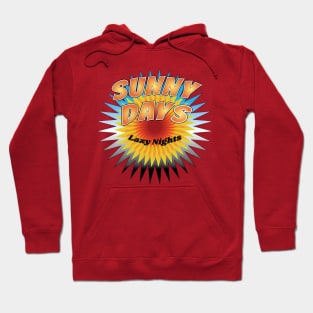 Sunny Days and Lazy Nights, Retro Summer Rainbow Hoodie